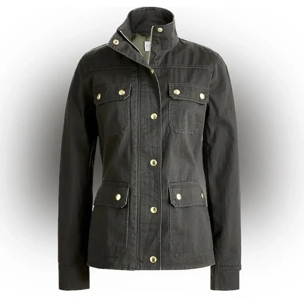 J. Crew Resin-Coated Twill Field Jacket Size MP - Picture 13 of 13